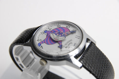 【 EXC+4 】 Seiko Disney Time 5000-8000 CHESIRE CAT Hand Winding Watch from JAPAN